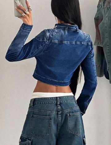 Jachetă De Blugi Shein, albastru