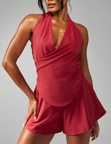 Salopetă scurtă Shein Missguided, vișiniu