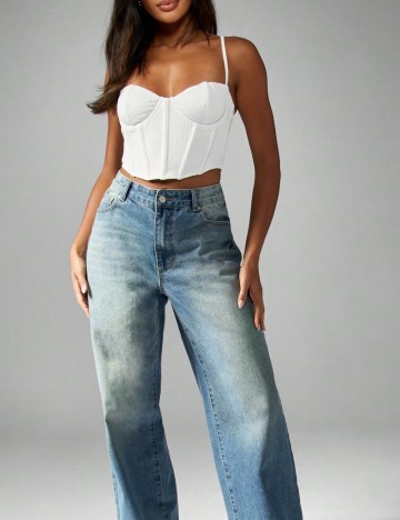 Top Shein Missguided, alb