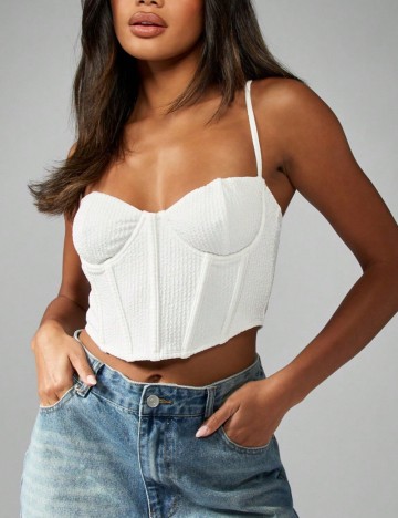 Top Shein Missguided, alb