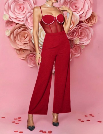 Salopetă lungă Shein, roșu