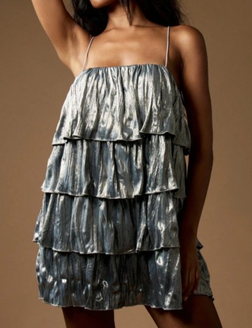 Rochie mini Shein Missguided, argintiu