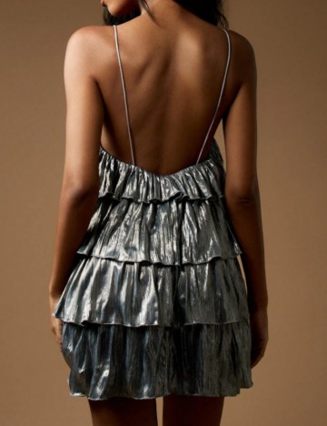 Rochie mini Shein Missguided, argintiu