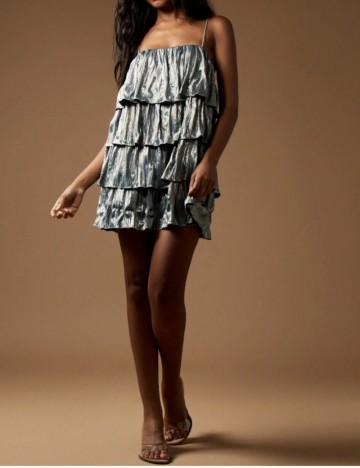 Rochie mini Shein Missguided, argintiu