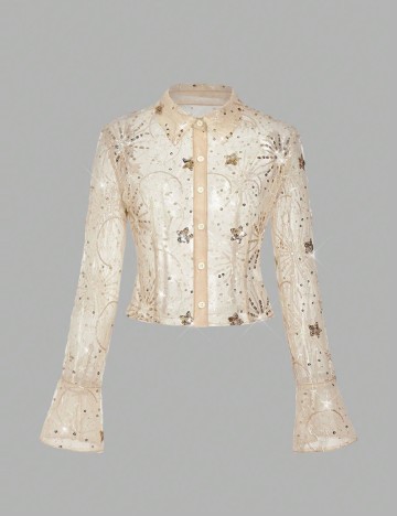 Cămașă Shein, auriu