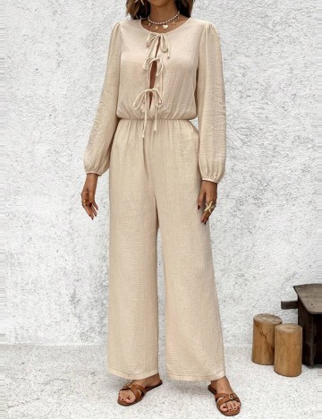 Salopetă Shein, crem