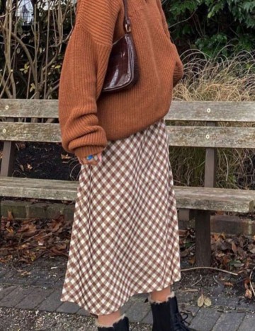 Fustă midi Shein, mix culori