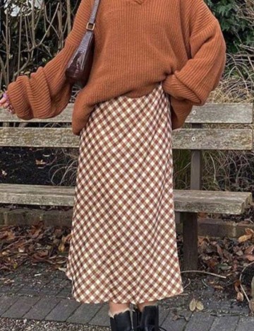 Fustă midi Shein, mix culori