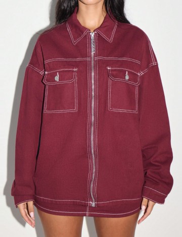 Jachetă Shein, vișiniu