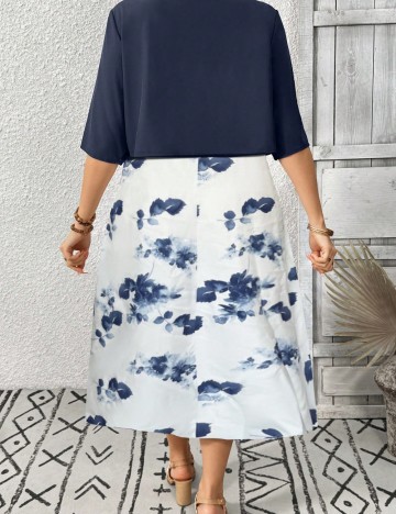 Set Rochie și Cardigan Shein Curve+, mix culori