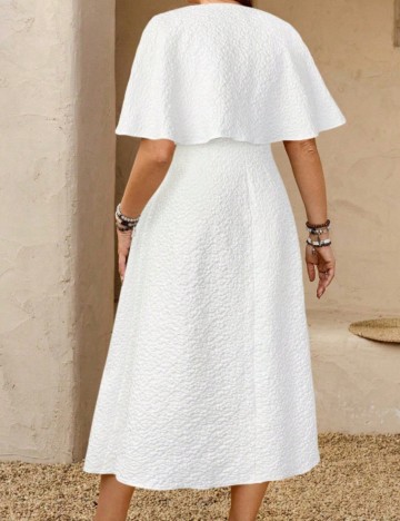 Rochie maxi Shein Curve+, alb