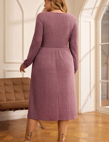 Rochie midi Shein Curve+, roz