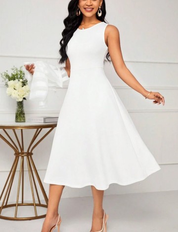 Set Rochie și Cămașă Shein, alb