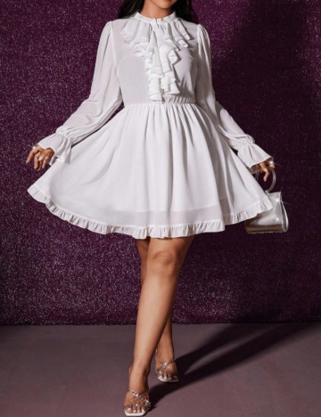 Rochie mini Shein Curve+, alb