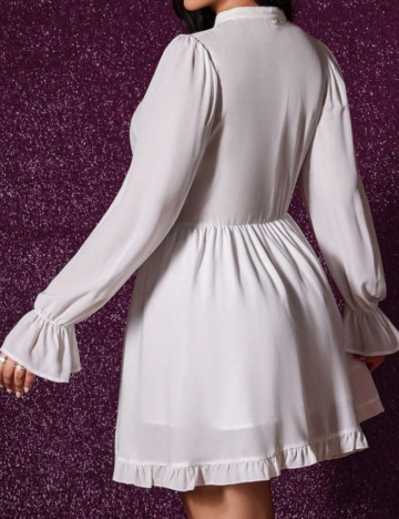 Rochie mini Shein Curve+, alb