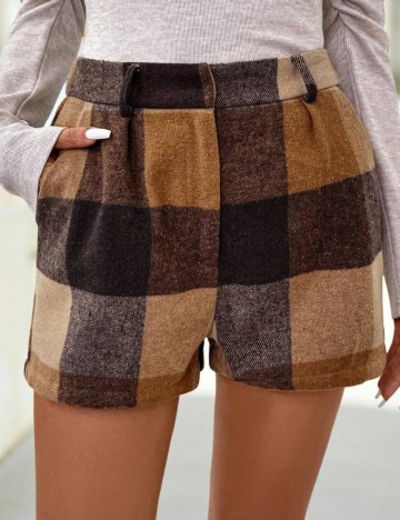 Pantaloni scurți Shein, maro