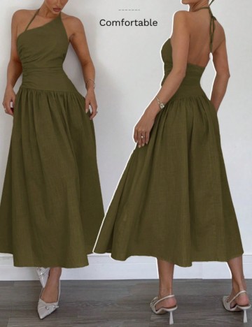 Rochie maxi Shein, kaki