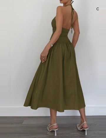 Rochie maxi Shein, kaki