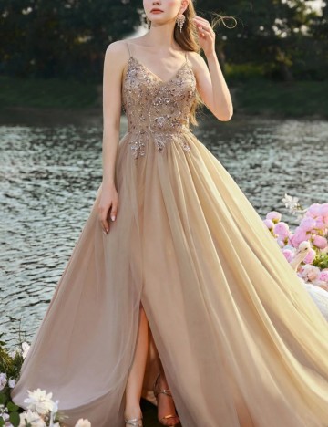 Rochie de ocazie Shein, maro