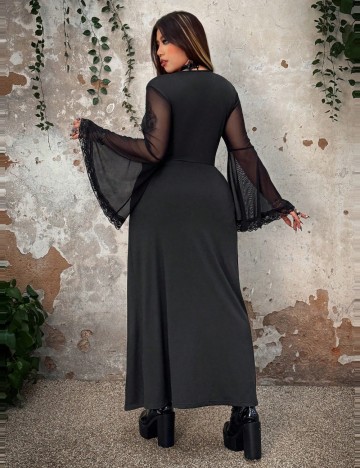 Rochie maxi Shein Curve+, negru
