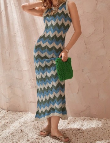 Rochie maxi Shein, mix culori