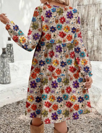 Rochie midi Shein, mix culori