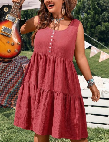 Rochie mini Shein Curve+, roșu