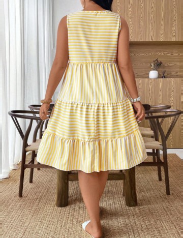 Rochie midi Shein Curve+, mix culori