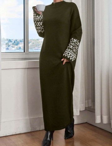 Rochie maxi Shein, kaki