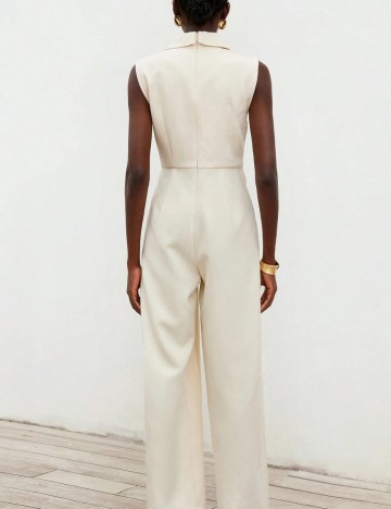 Salopetă lungă Shein, crem