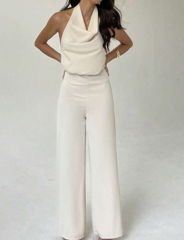 Salopetă lungă Shein, crem