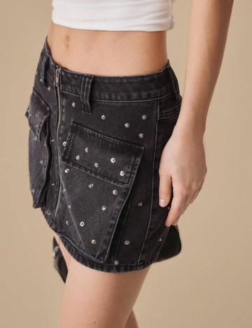 Fustă de blugi Shein, mov