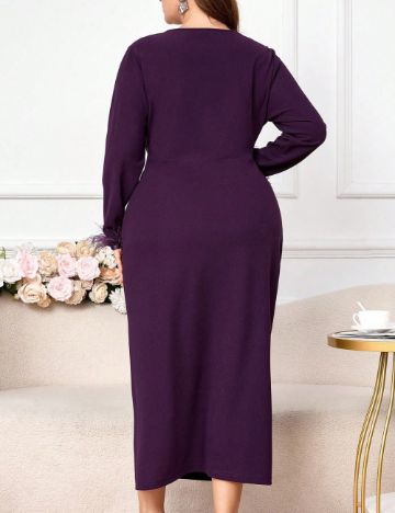 Rochie midi Shein Curve+, mov