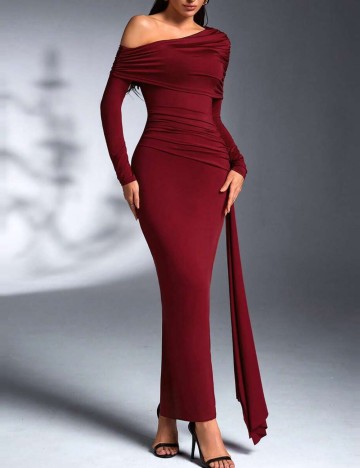 Rochie maxi Shein, vișiniu