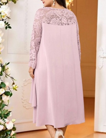 Rochie midi Shein Curve+, roz