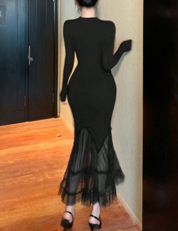 Rochie maxi Shein DAZY, negru