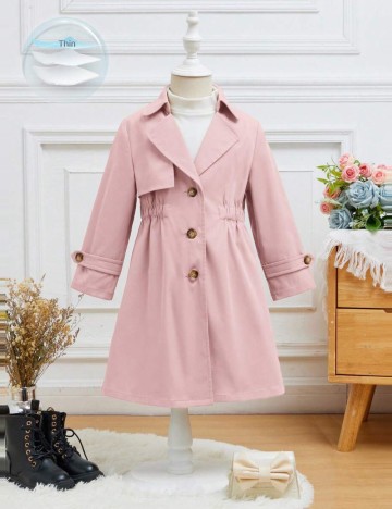 Trench Shein, roz pudra