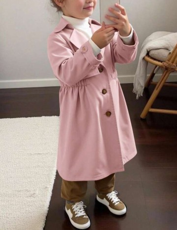 Trench Shein, roz pudra