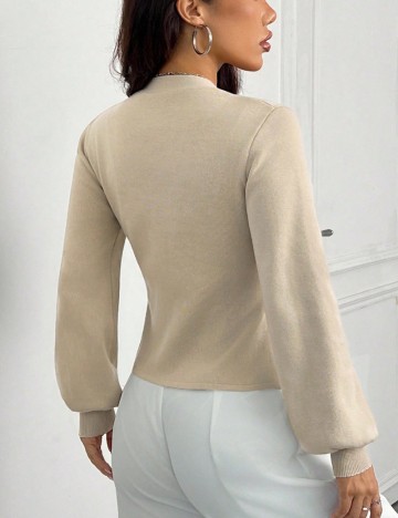 Bluză cu nasturi Shein, bej