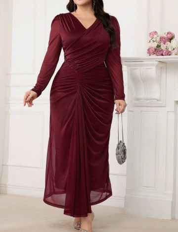 Rochie midi Shein, vișiniu