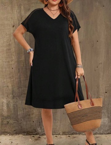 Rochie midi Shein Curve+, negru