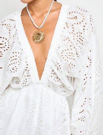 Salopetă Shein, alb