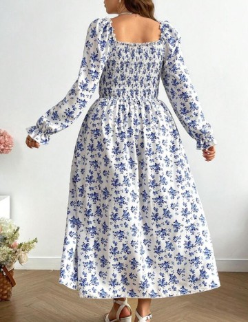 Rochie maxi Shein Curve+, alb