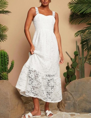 Rochie midi Shein, alb