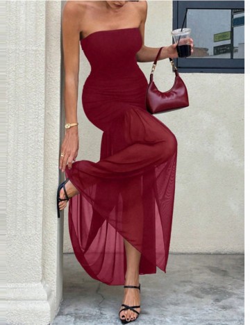 Rochie maxi Shein, vișiniu