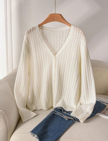Cardigan Shein, crem