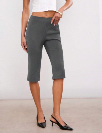 Pantaloni 3/4 Shein, gri