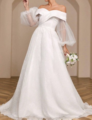 Rochie de ocazie și bridal Shein, alb