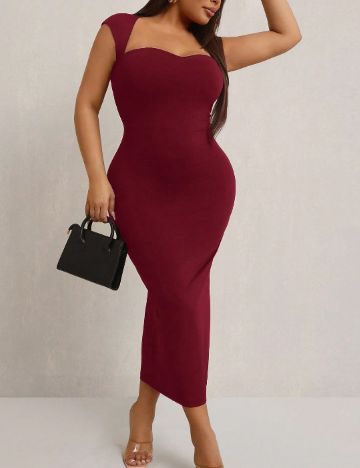 Rochie maxi Shein Curve+, vișiniu