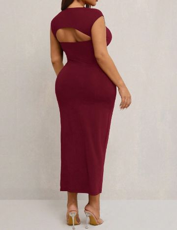 Rochie maxi Shein Curve+, vișiniu
